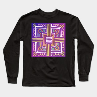 Purple Mandala Design Long Sleeve T-Shirt